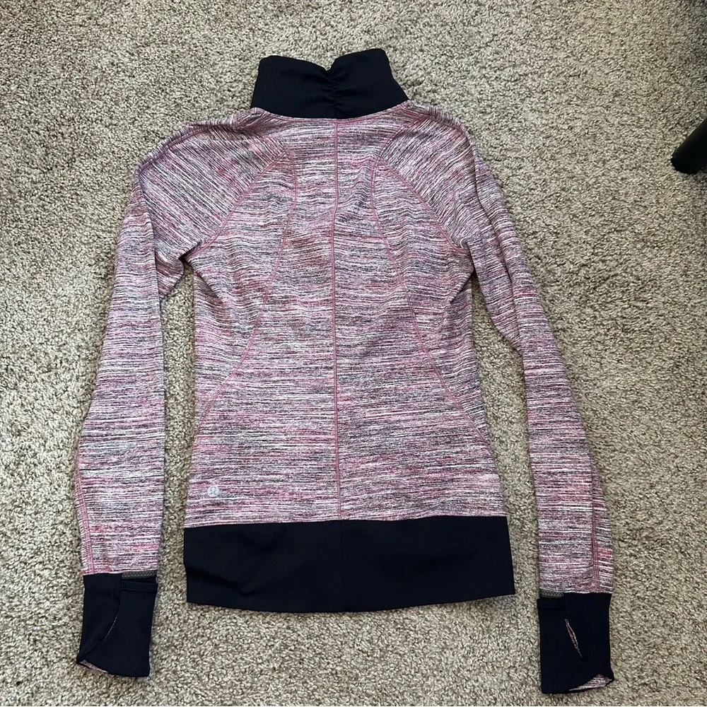 Lululemon Runderful Half Zip 1/2 Sweatshirt Rulu Space Dye Camo Berry Rumble